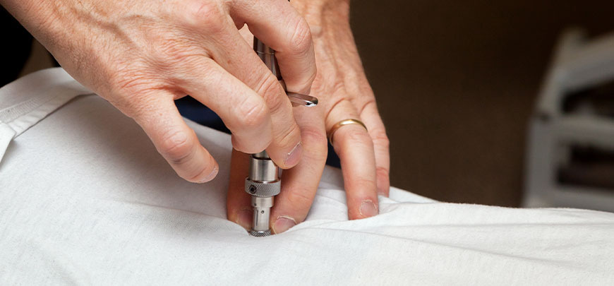 patient receiving instrument adjusting in Novato