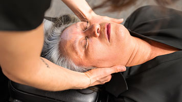 patient getting flexion distraction technique in Novato, CA