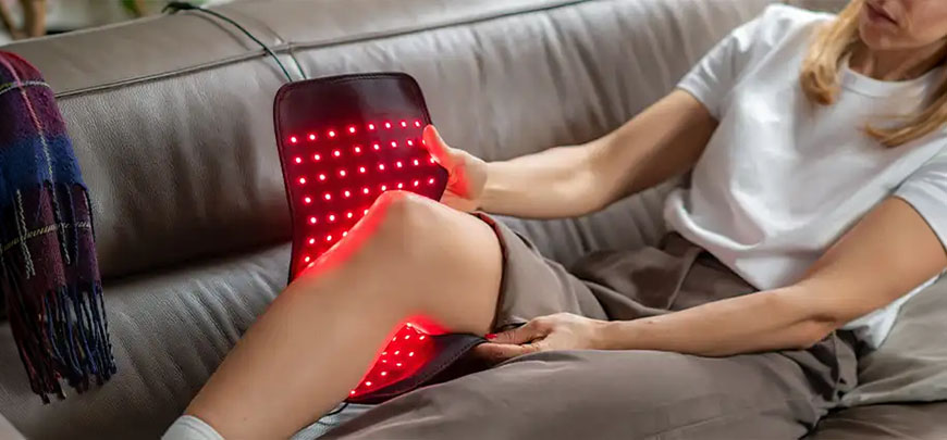 patient receiving red light therapy in Novato