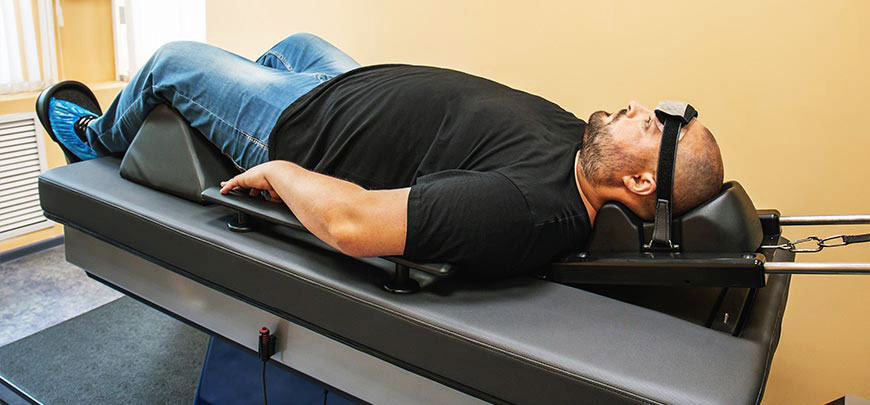 patient receiving spinal decompression in Novato