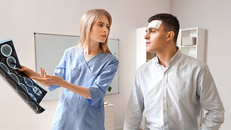 patient requiring brian injury treatment in Novato