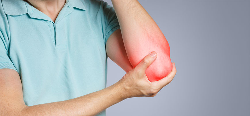patient needing golfers elbow treatment in Novato