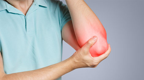 patient requiring golfer's elbow treatment in Novato