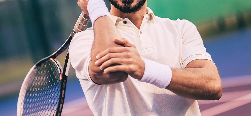 patient needing tennis elbow treatment in Novato